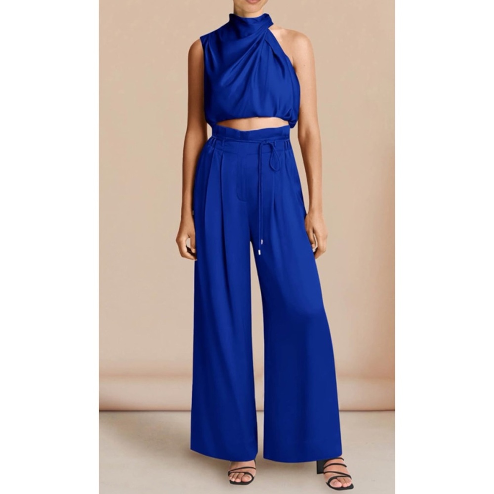 Pretty Garden • Crop Top & Wide Leg Pants Set *NWT*